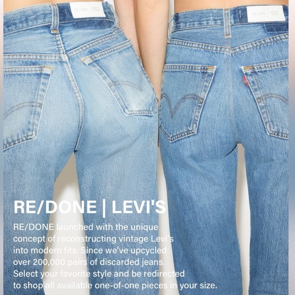 Levi's Denim - RE/DONE x Levi's $395 Retail Women's Straight Leg Jeans